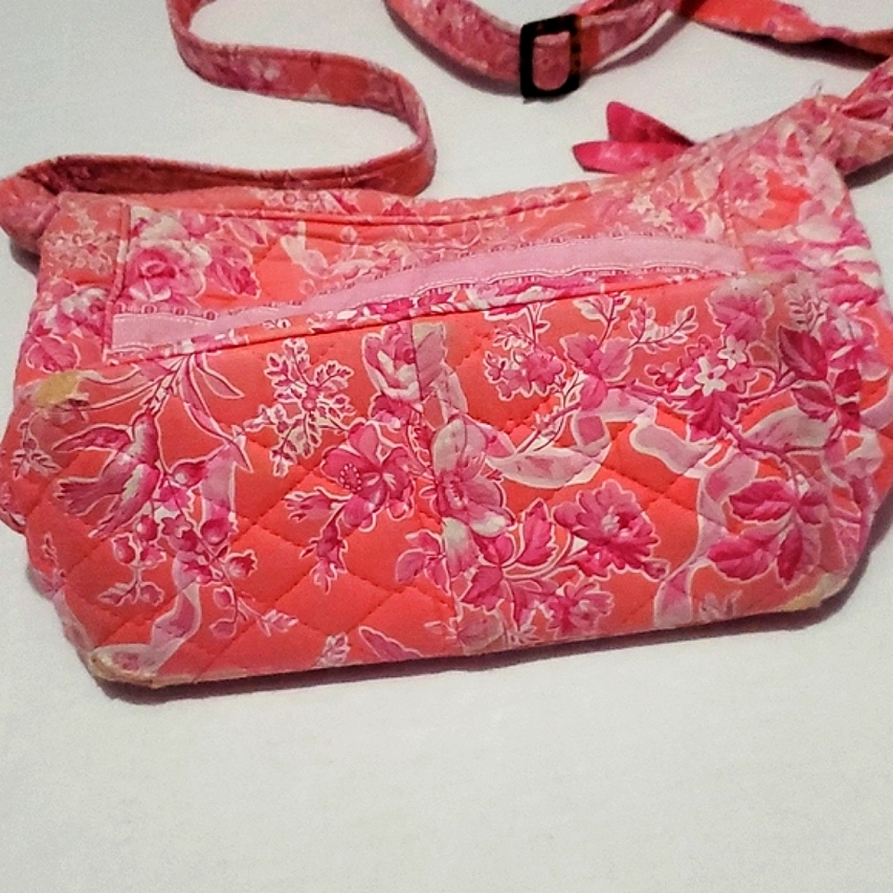 Vera Bradley pink salmon floral quilted crossbody bag - Picture 5 of 15